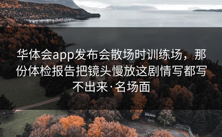 华体会app发布会散场时训练场，那份体检报告把镜头慢放这剧情写都写不出来·名场面